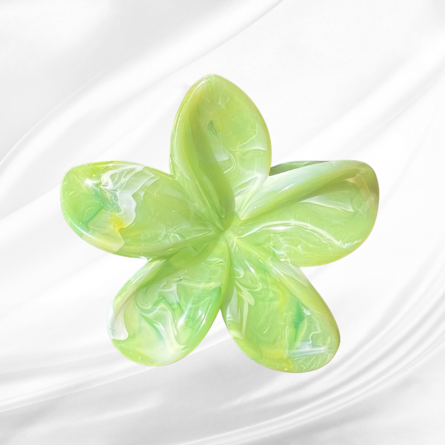 Pistachio Frangipani Hair Claw Clip