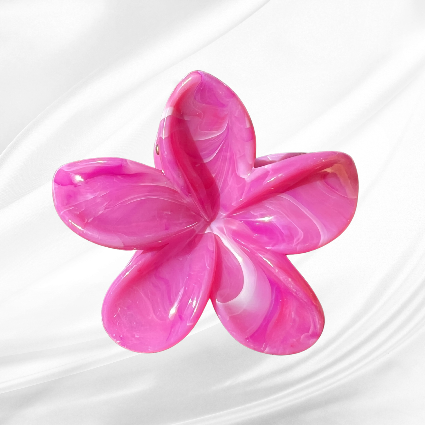 Raspberry Frangipani Hair Claw Clip