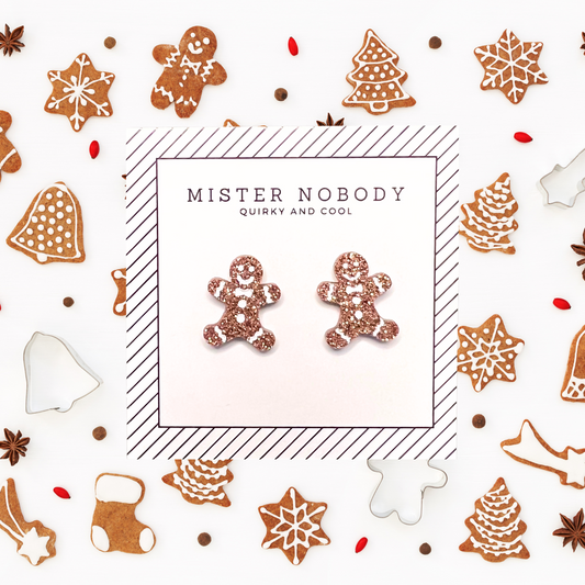 Gingerbread Man Studs