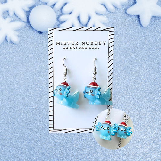 Christmas Axolotl Mini Dangles