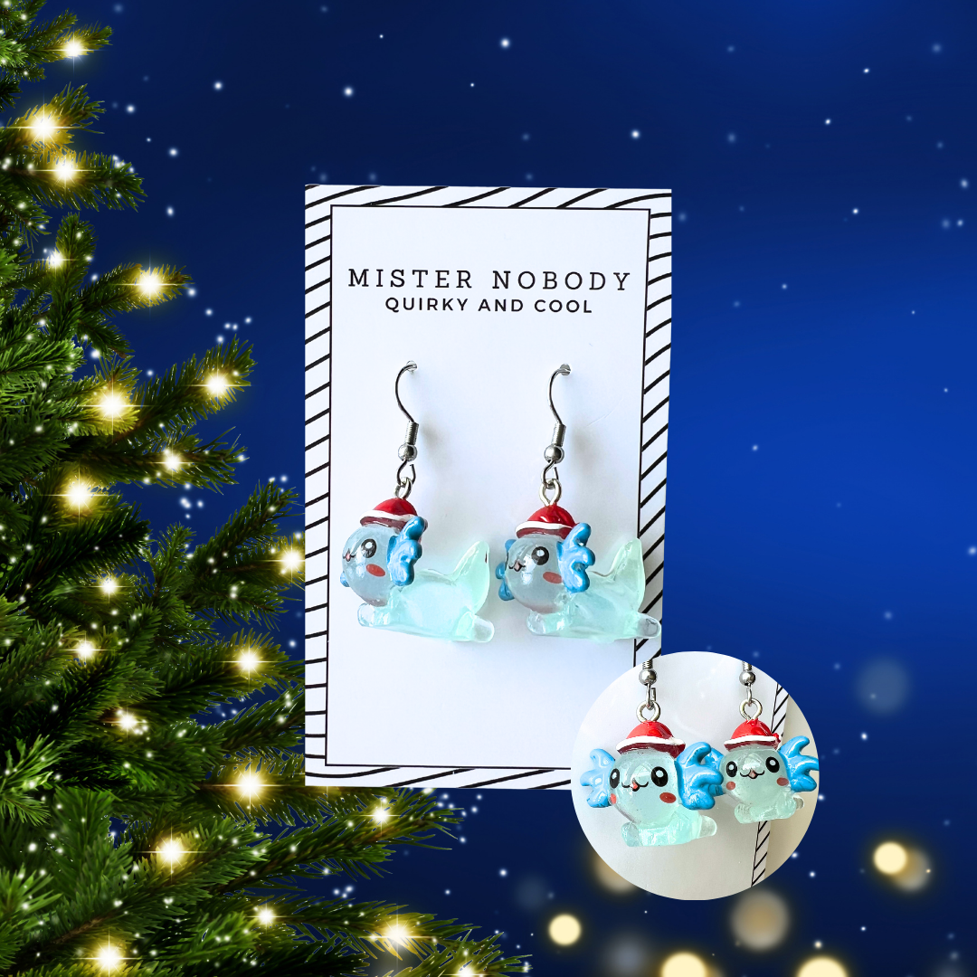 Christmas Axolotl Mini Dangles