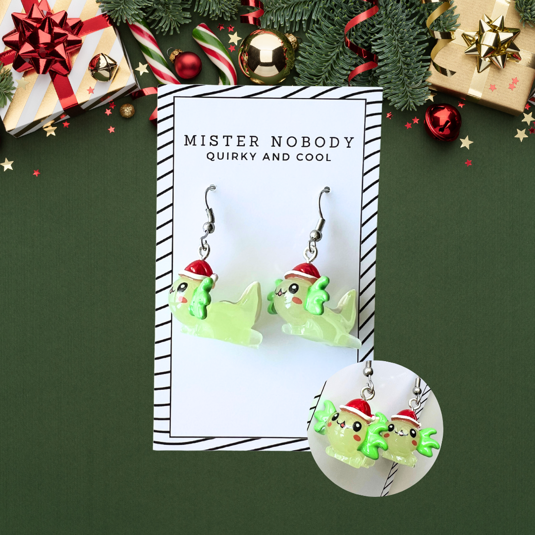 Christmas Axolotl Mini Dangles