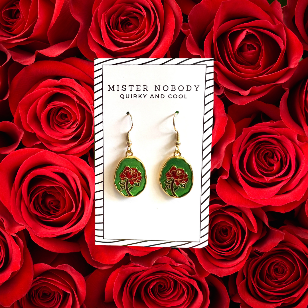 Gold Rose Mini Dangles