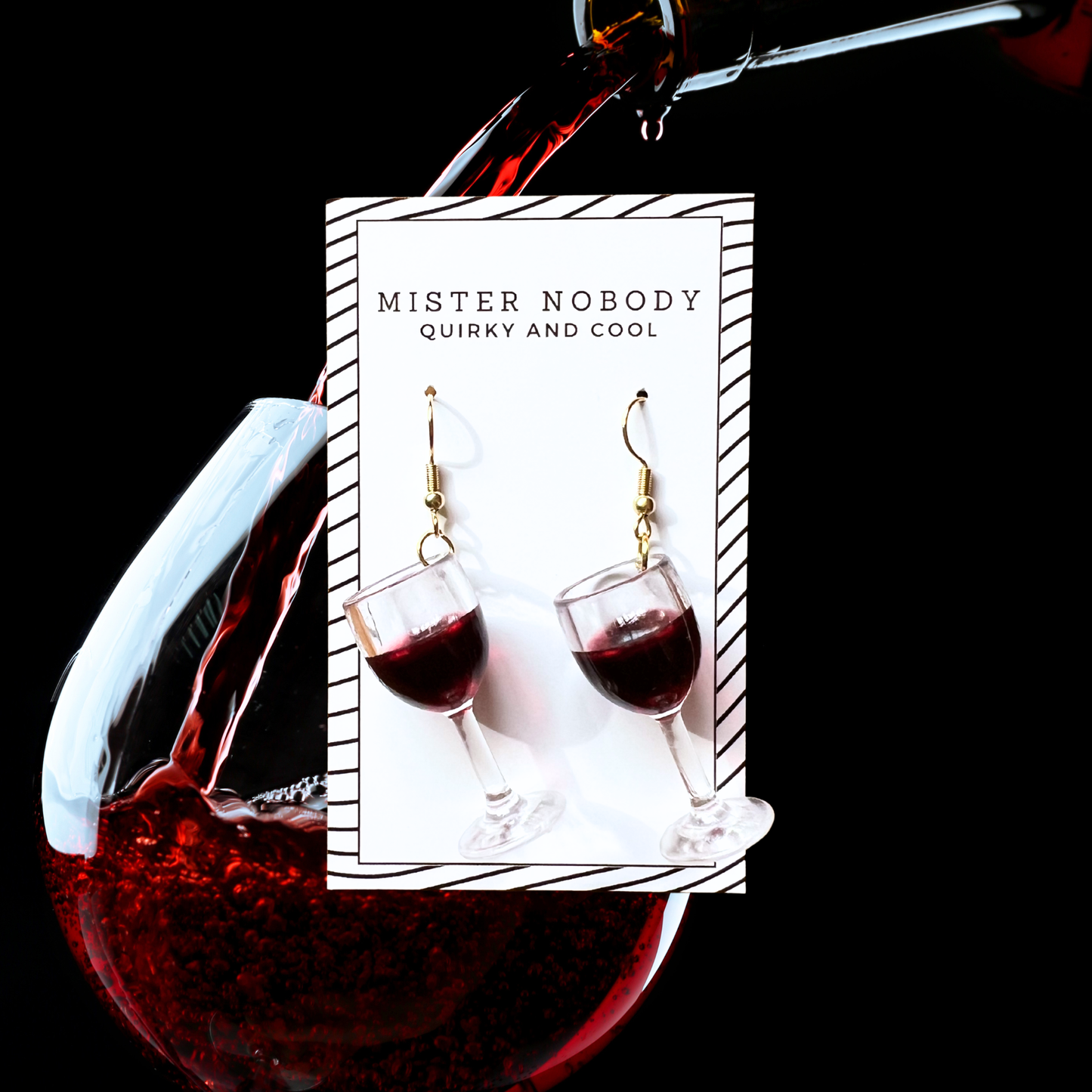 Red Wine Glass Mini Dangles