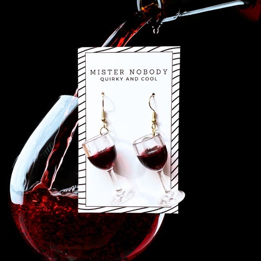 Red Wine Glass Mini Dangles