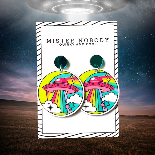 Rainbow UFO Earrings