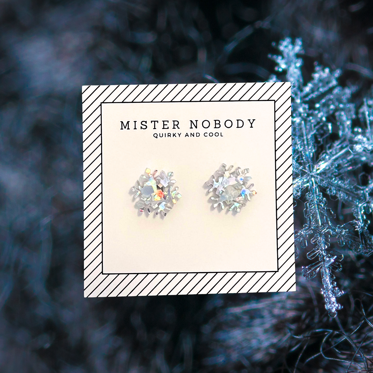 Silver Snowflake Studs