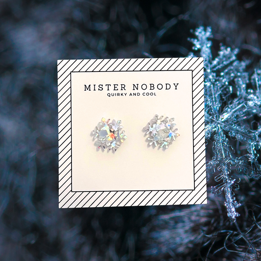 Silver Snowflake Studs